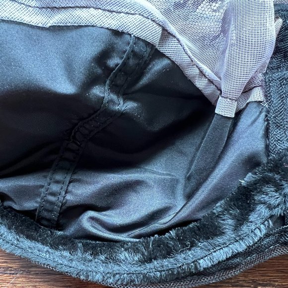 Vintage 70's-80's Edith Lances Minimizing Hand Sewn Bra Style 453 Black - Picture 12 of 16